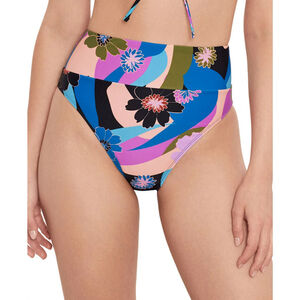 Salt + Cove Women's Size Large Purple & Multicolor High-Waist Bikini Bottoms NWT